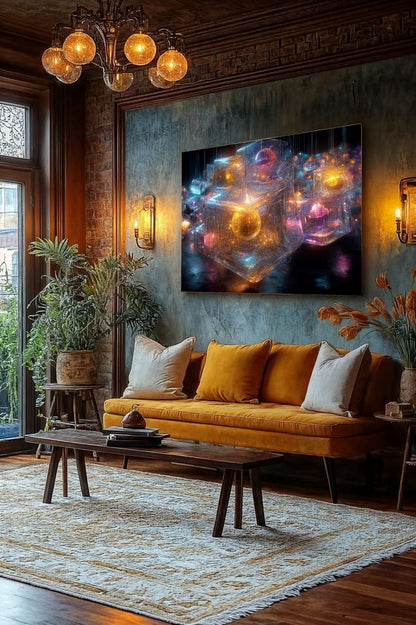 Art Print Abstract Lab AI - Luminous Biosphere