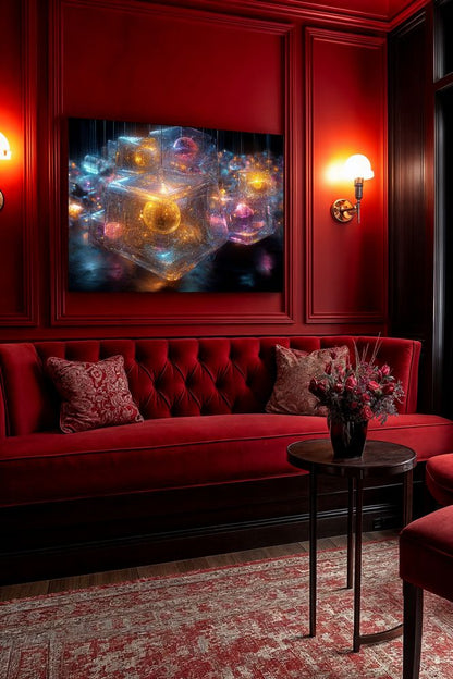 Art Print Abstract Lab AI - Luminous Biosphere