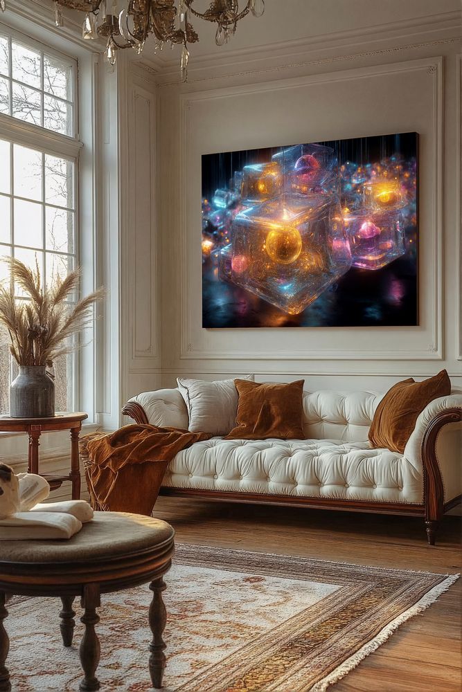 Art Print Abstract Lab AI - Luminous Biosphere