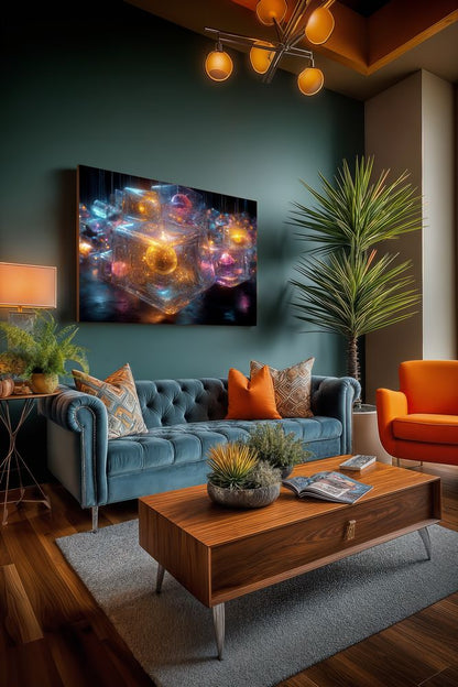 Art Print Abstract Lab AI - Luminous Biosphere