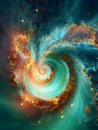 Art Print Abstract Lab AI - Vivid Entanglement