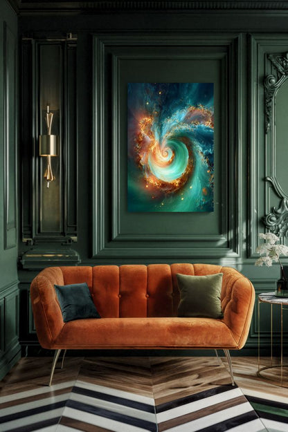 Art Print Abstract Lab AI - Vivid Entanglement