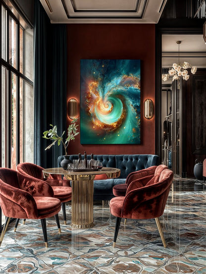 Art Print Abstract Lab AI - Vivid Entanglement