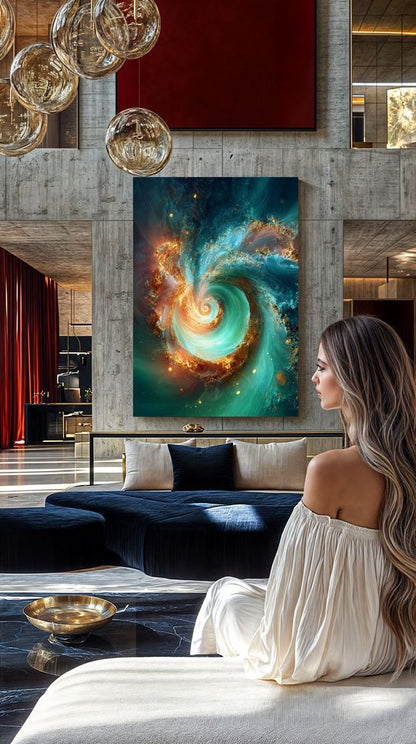 Art Print Abstract Lab AI - Vivid Entanglement