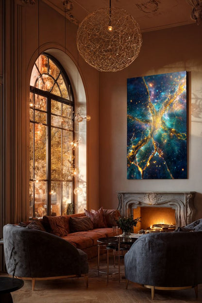 Art Print Abstract Lab AI - Liquid Synapse