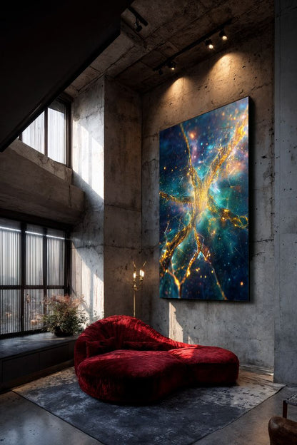 Art Print Abstract Lab AI - Liquid Synapse