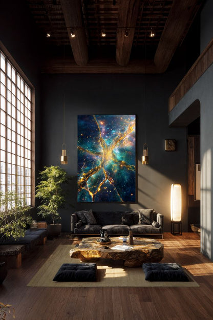 Art Print Abstract Lab AI - Liquid Synapse