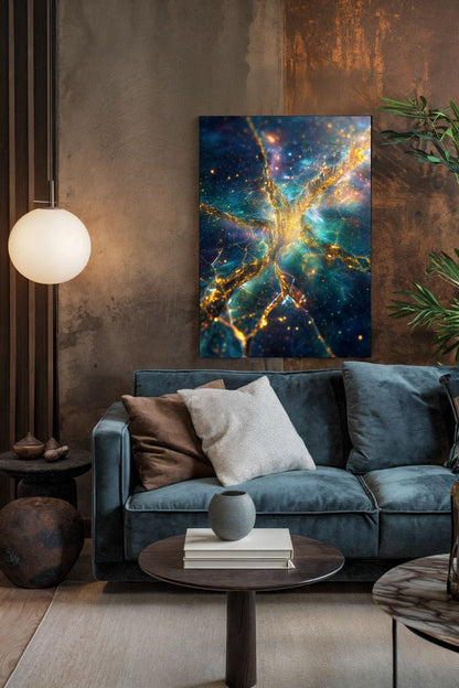 Art Print Abstract Lab AI - Liquid Synapse