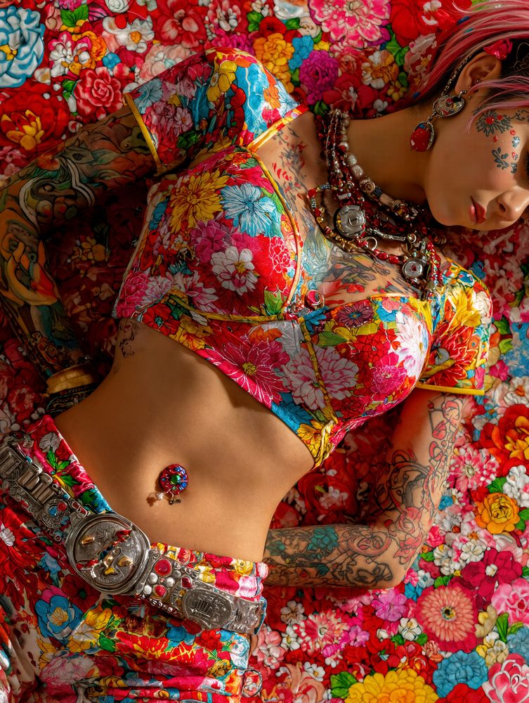 Art Print SensuAI - Plexus of Flowers & Flesh