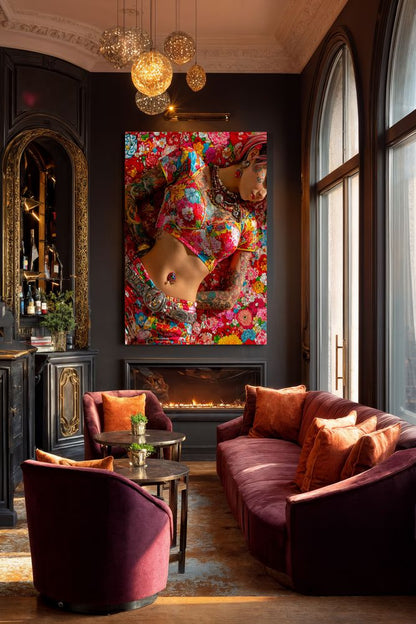 Art Print SensuAI - Plexus of Flowers & Flesh