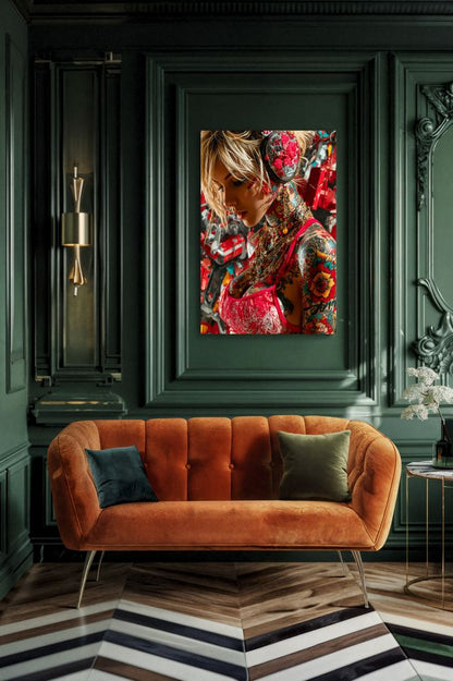 Art Print SensuAI - Red Pulse Lady