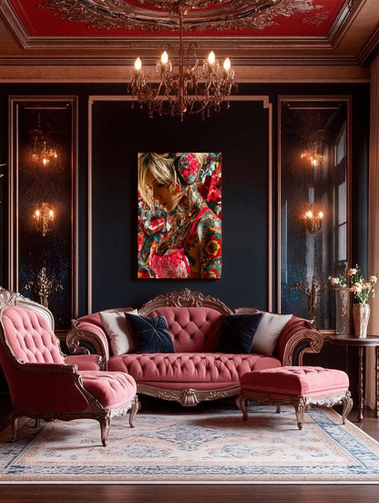 Art Print SensuAI - Red Pulse Lady