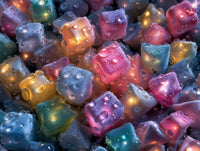 Art Print Abstract Lab AI - Glistening Cubes