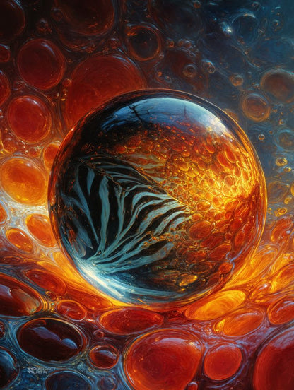 Art Print Abstract Lab AI - Fluid Refractions