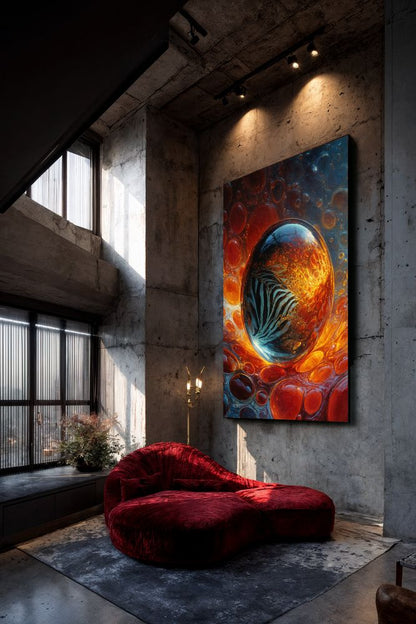 Art Print Abstract Lab AI - Fluid Refractions