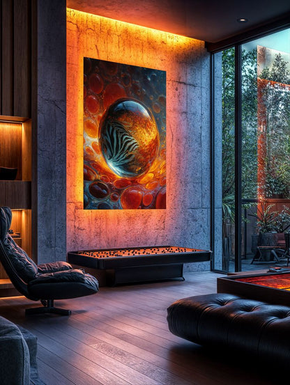 Art Print Abstract Lab AI - Fluid Refractions