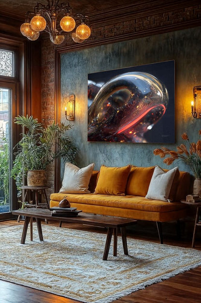 Art Print Abstract Lab AI - Dew-Jet Symphony