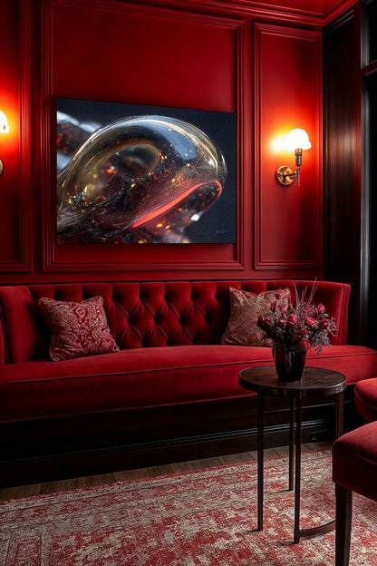 Art Print Abstract Lab AI - Dew-Jet Symphony