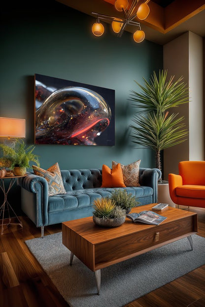 Art Print Abstract Lab AI - Dew-Jet Symphony