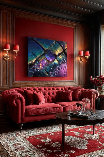 Art Print Abstract Lab AI - Neon Dew