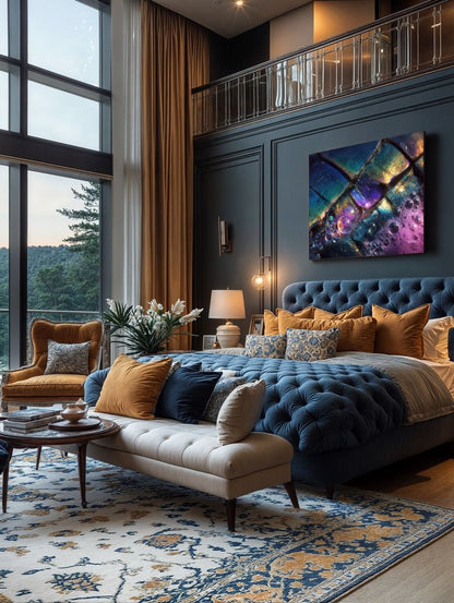Art Print Abstract Lab AI - Neon Dew