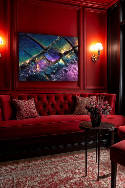Art Print Abstract Lab AI - Neon Dew