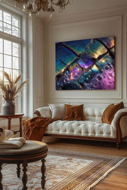 Art Print Abstract Lab AI - Neon Dew
