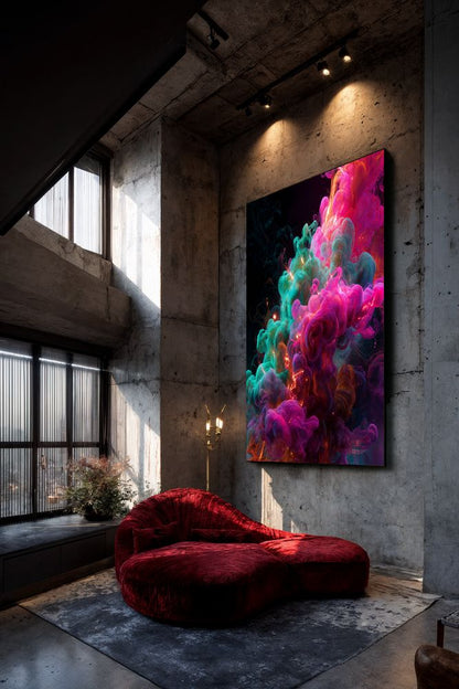 Art Print Abstract Lab AI - Chromatic Surge