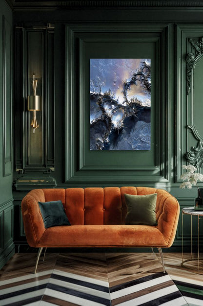 Art Print Abstract Lab AI - Luminescent Ice