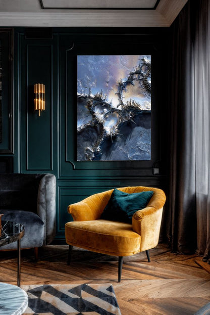 Art Print Abstract Lab AI - Luminescent Ice