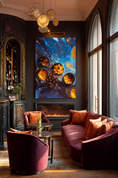 Art Print Abstract Lab AI - Luminous Eruption