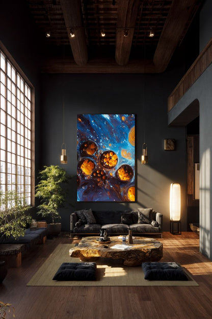 Art Print Abstract Lab AI - Luminous Eruption