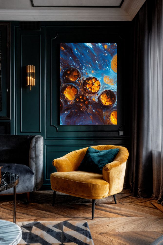 Art Print Abstract Lab AI - Luminous Eruption