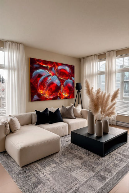 Art Print Abstract Lab AI - Volcanic Whispers