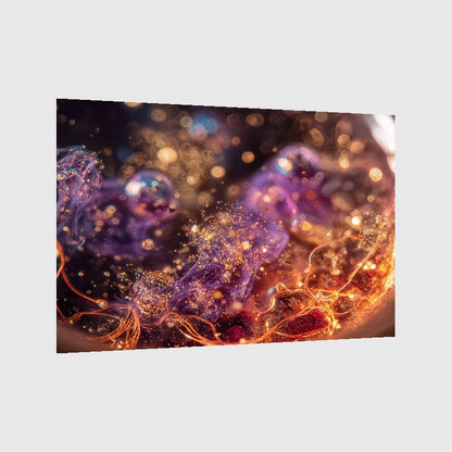 Art Print Abstract Lab AI - Neon Crescendo