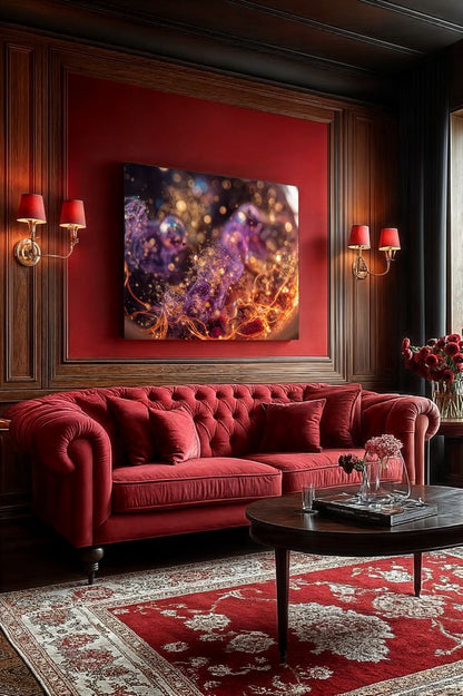 Art Print Abstract Lab AI - Neon Crescendo