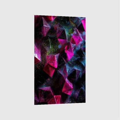 Art Print Abstract Lab AI - Purple Prisms