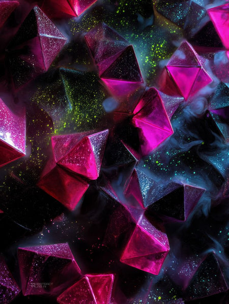 Art Print Abstract Lab AI - Purple Prisms