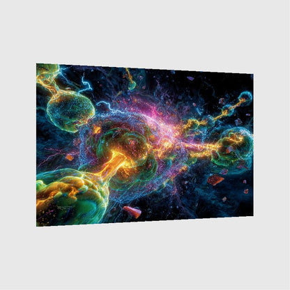 Art Print Abstract Lab AI - Turbulent Glow