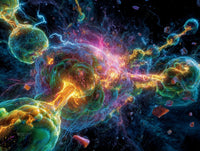 Art Print Abstract Lab AI - Turbulent Glow