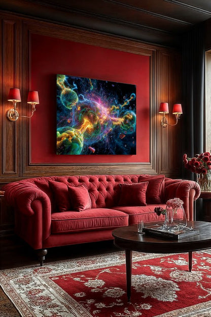 Art Print Abstract Lab AI - Turbulent Glow