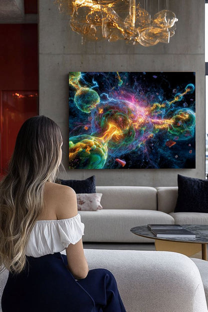 Art Print Abstract Lab AI - Turbulent Glow