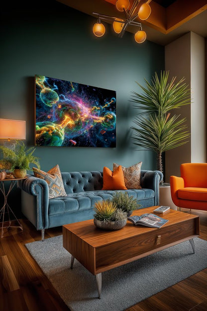 Art Print Abstract Lab AI - Turbulent Glow