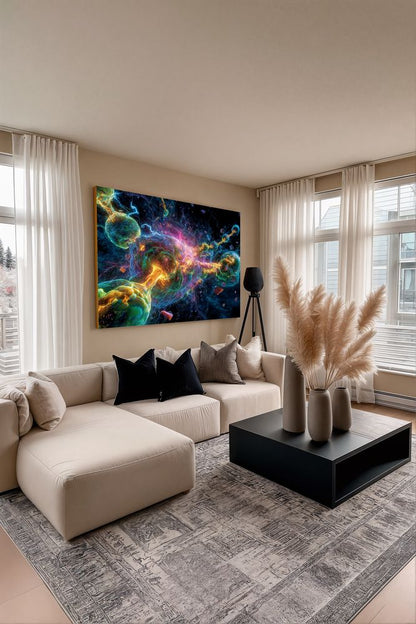 Art Print Abstract Lab AI - Turbulent Glow