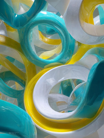 Art Print Abstract Lab AI - Sunlit Vortex