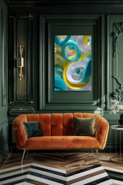 Art Print Abstract Lab AI - Sunlit Vortex