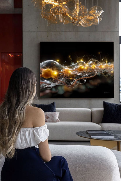 Art Print Abstract Lab AI - Luminous Loop