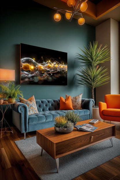 Art Print Abstract Lab AI - Luminous Loop