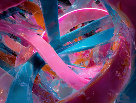 Art Print Abstract Lab AI - Echoes in Motion