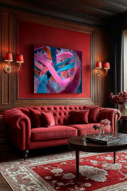 Art Print Abstract Lab AI - Echoes in Motion